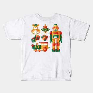 Hand drawn christmas toys Kids T-Shirt